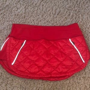 Lululemon red mini tennis skirt vintage
